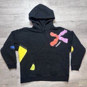 Venque Hoodie Pullover Sweatshirt Heavyweight Black Size Large Streetwear